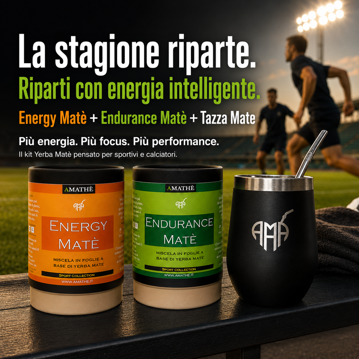 Kit Sport Yerba Mate – Energy, Endurance e Tazza con Bombilla