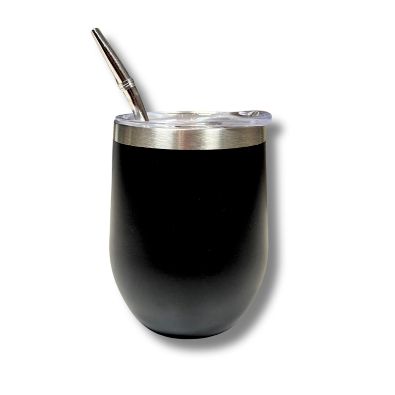 Tazza Nera con Bombilla